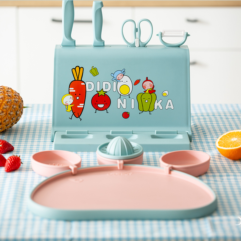 迪迪尼卡宝宝专用菜板九件套