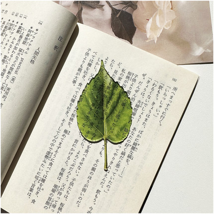 ins原创复古文艺绿色叶子书签树叶亚克力高颜值透明精致可爱透卡