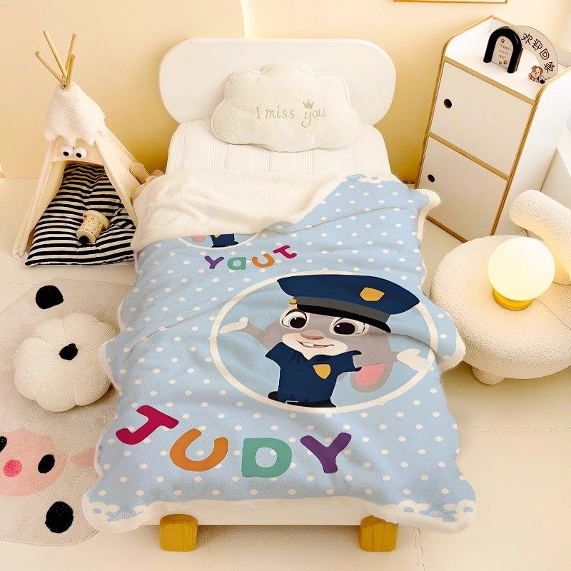 秋冬季狐尼克加绒毛毯朱迪客厅沙发午休保暖盖腿毯疯狂动物城毯子