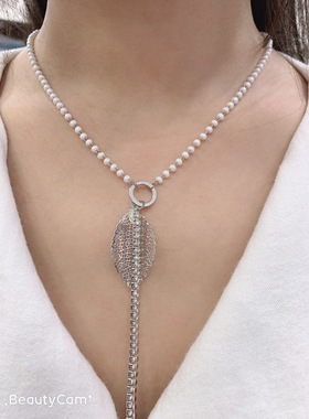 树叶流苏韩版现货吊坠项链