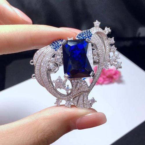 925银男士双鱼座生日礼物胸针