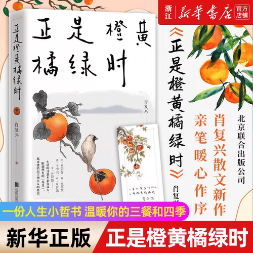 正是橙黄橘绿时肖复兴人生小哲书 肖复兴题字 暖心作序 温暖你的三餐和四季 收获优雅与从容
