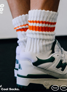 JIOJIOLIKING乔乔莱肯 美式条纹袜子毛巾底堆堆袜cityboy长筒袜