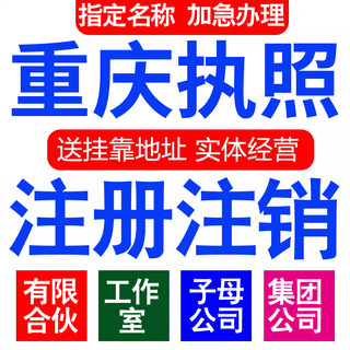 注册重庆有限合伙企业集团分子公司工作室营业执照代办注册注销