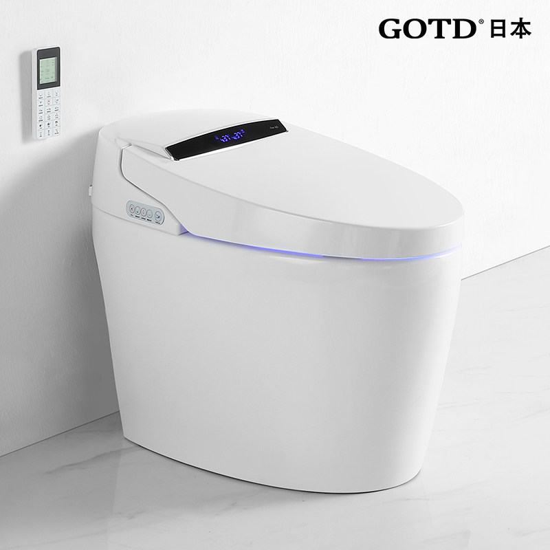 日本GOTD家用智能马桶一体式无水压坐便器全自动翻盖泡沫盾墙排