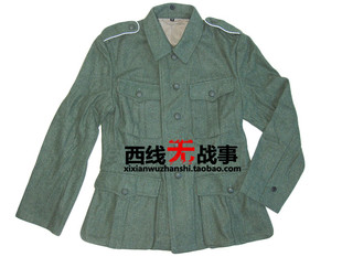 德军M40毛呢野战服上衣 灰领上衣