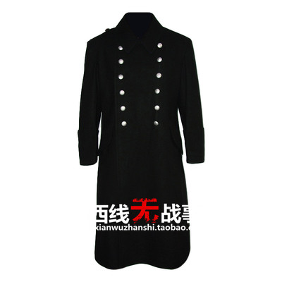 黑色精英德国呢子大衣