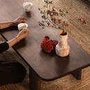 北美黑胡桃木茶几现代简约客厅小户型茶桌矮桌家用全实木茶台桌子