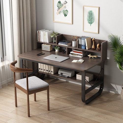 电脑桌书桌书架一体桌