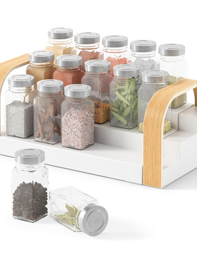 加拿大Umbra Bellwood 原木北欧风三层调料架 可伸缩调味瓶置物架