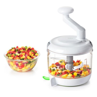 美国OXO 手摇式多功能切菜器 家用手动食物处理器蔬果切碎搅碎机