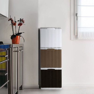 意大利原装进口StefanPlast可自由叠放组合藤编鞋柜 意式简约风格