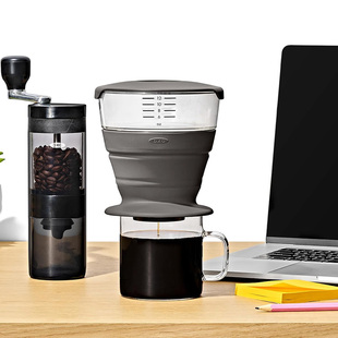 美国OXO 可折叠手冲咖啡滤杯滴滤器过滤器 方便出差旅行携带 12oz