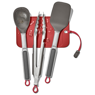 美国OXO 户外用锅铲勺子烧烤夹隔垫4件套 野炊露营用具便携套装