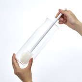 长柄水杯刷 日本原装 进口Tidy 刷毛纤细可弯曲刷头好用瓶刷子