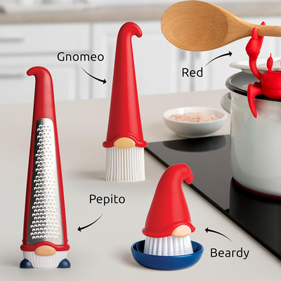 以色列OTOTO 小矮人系列厨用小工具合集 刷子研磨器茶滤黄油切刀