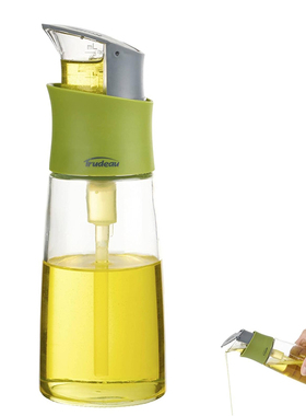 美国Trudeau 实用的可计量油瓶 按压定量油量玻璃油壶 健康控油瓶