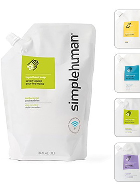美国Simplehuman 洗手液补充装 保湿滋润四种味道 1升装