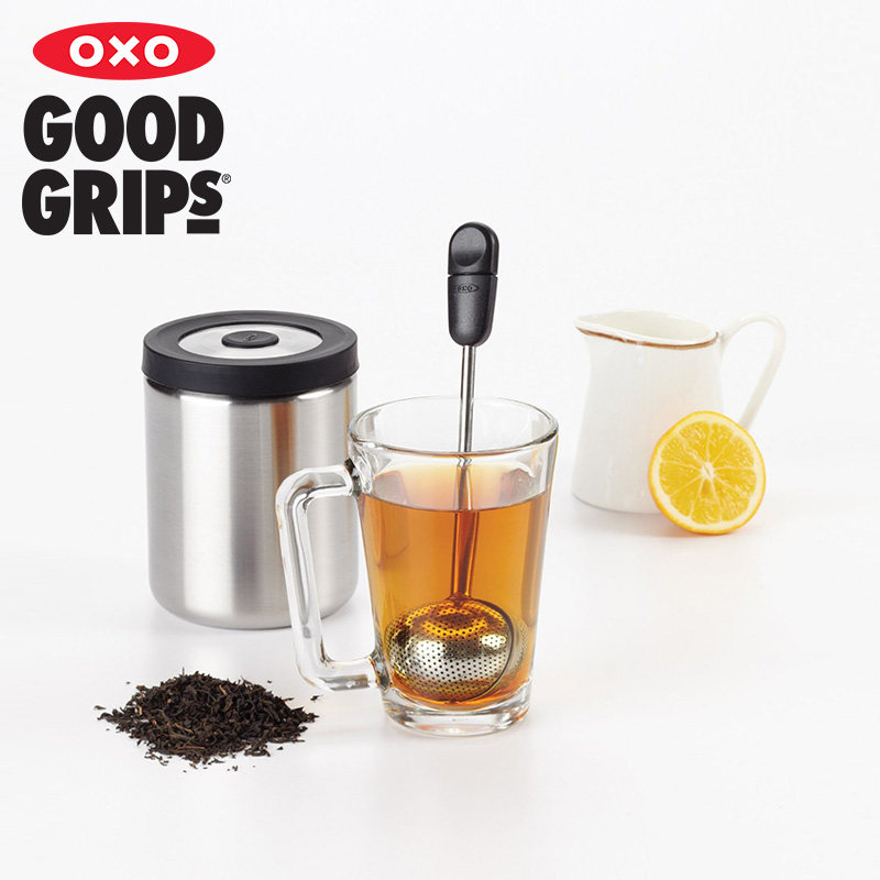 美国OXO奥秀旋转滤茶棒 不锈钢茶漏茶滤茶勺花茶茶袋器
