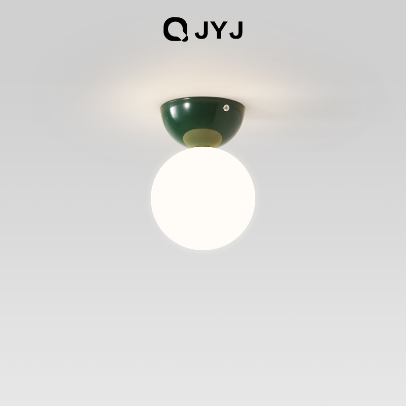 中古孟菲斯走廊过道灯具法式复古奶油风天花灯玄关入户阳台吸顶灯