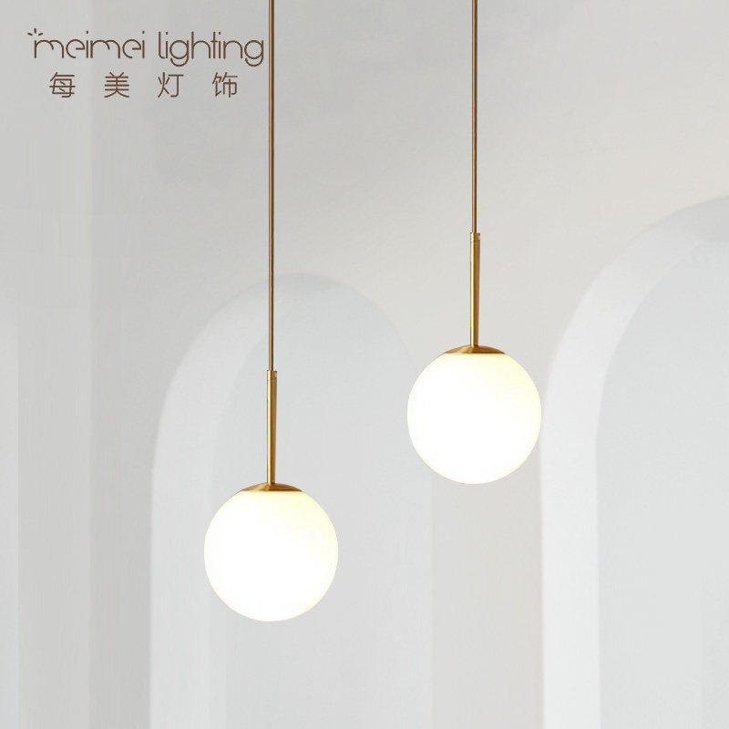 北欧卧室床头小吊客厅现代简约轻奢背景墙民宿吧台吊线灯不送安装