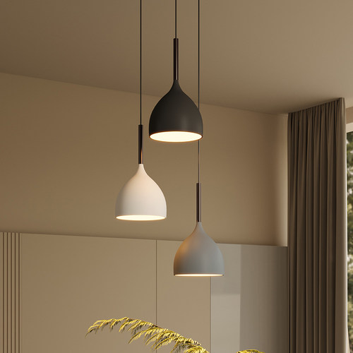 北欧餐厅吊灯三头现代简约创意个性吧台灯具家用饭厅灯一字餐厅灯