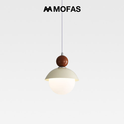 MOFAS北欧现代奶油风卧室床头创意餐厅吧台走廊过道儿童房小吊灯