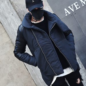 2025冬季新款韩版修身立领棉衣暗黑潮男棉服外套 F50 P145图片
