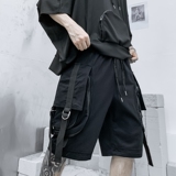 2025夏季日系港风潮流短裤男炸街工装直筒五分青年裤子DK08P65，男装牛仔裤，星座101A-3