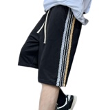 夏季短裤男潮流宽松休闲中裤ins潮牌五分直筒针织卫裤DK65P55，男装牛仔裤，星座101A-3
