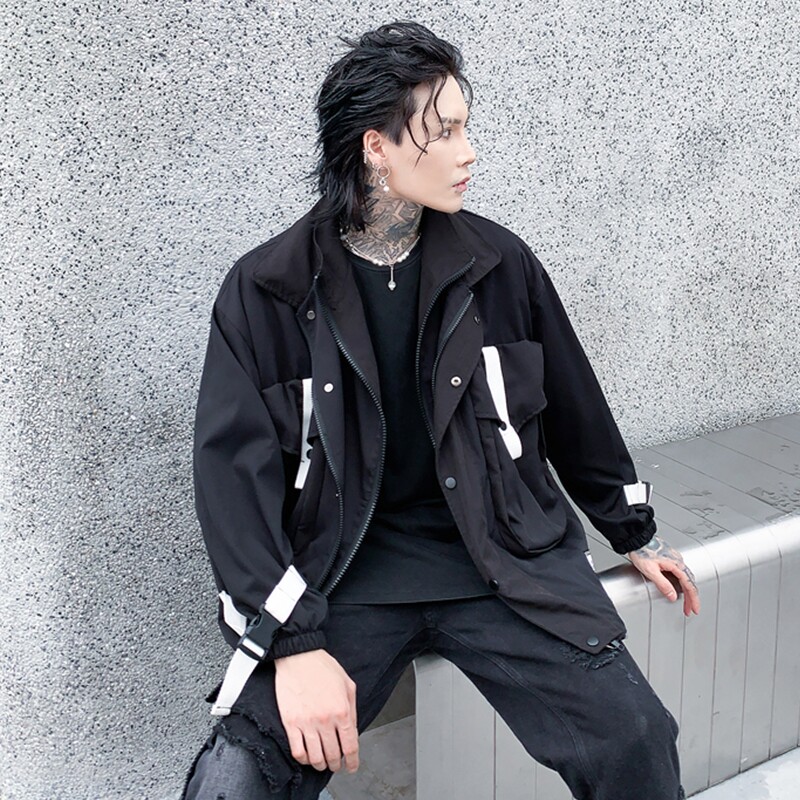 秋冬休闲男士外套青年ins潮流帅气宽松夹克潮牌上衣W312P125,男装夹克,星座101A-3