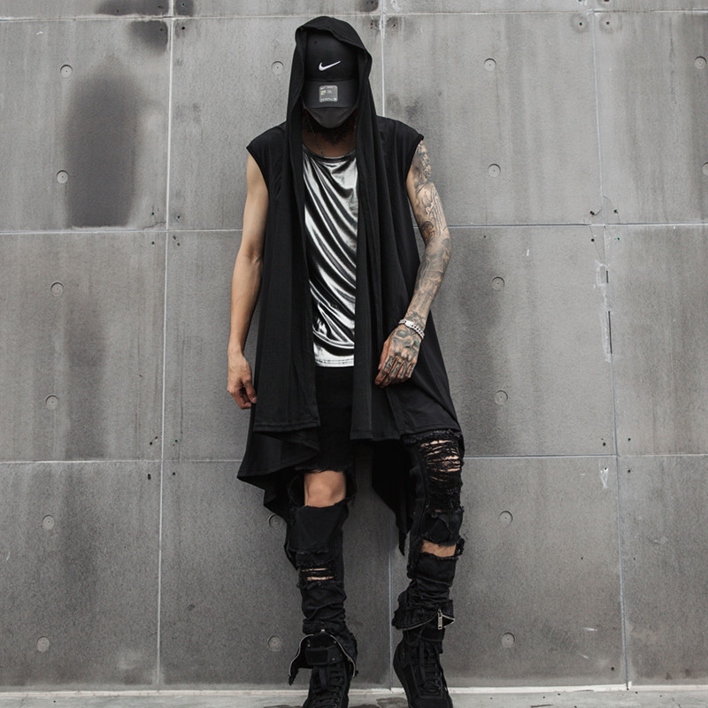 夏季潮男士马甲背心个性潮暗黑系长款披肩发型师服装MJ30P85,男装背心/马甲,星座101A-3
