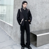 秋冬西服男解构宽松潮流炸街帅气青年发型师高级感外套XF13P145，男装西服，星座101A-3
