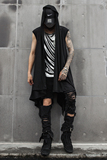 夏季潮男士马甲背心个性潮暗黑系长款披肩发型师服装MJ30P85，男装背心/马甲，星座101A-3