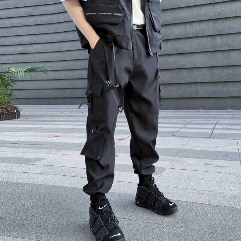 2025春季机能风工装裤男潮流宽松束脚休闲百搭ins长裤 K931 P105图片