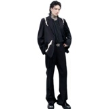 2025秋冬西服男解构宽松潮流帅气青年发型师高级感外套XF13P145，男装西服，星座101A-3