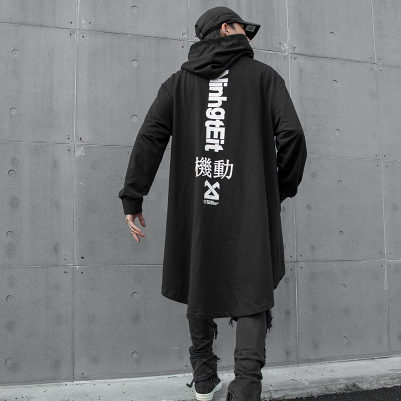 秋冬新款中长卫衣连帽套头休闲潮个性暗黑时尚外套CT689P85,女装短外套,星座101A-3