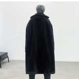 冬季皮草高级感中长款过膝加厚风衣男潮流羊羔绒大衣F870P175，男装风衣，星座101A-3