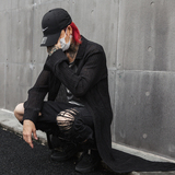 春夏潮牌男士长款长袖衬衫暗黑系男士亚麻衬衣发型师服装C32P85，男装衬衫，星座101A-3