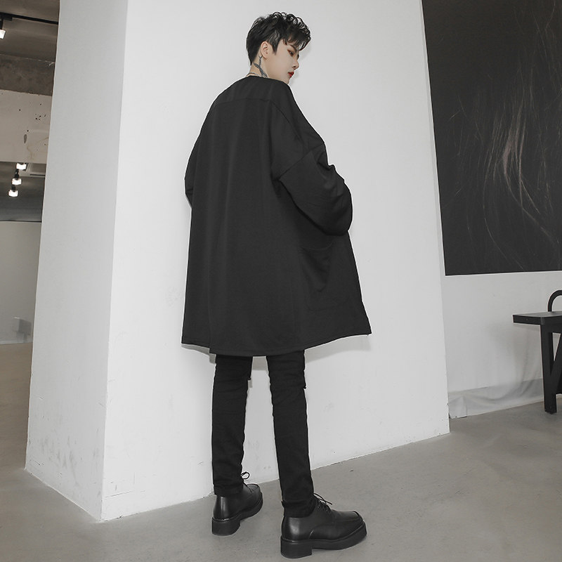 秋冬薄款披风暗黑潮牌ins男宽松休闲青年外套发型师服装W88P55,女装短外套,星座101A-3