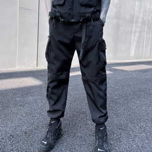 2025春季机能风伞兵工装裤男潮流宽松束脚青少年长裤 K930 P105图片