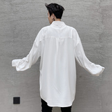 2025春夏男士衬衫缎面设计感纯色宽松衬衫日系长袖上衣C112P65，男装衬衫，星座101A-3