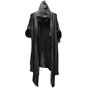 春夏男中长款宽松长袖衬衫潮暗黑系舞台发型师服装 C53 P115图片