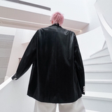 秋冬亮皮鳄鱼纹外套男宽松潮流高级感发型师单排扣西服XF26P135，男装西服，星座101A-3
