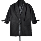 秋冬装男士长款披肩连帽外套暗黑潮薄风衣外套演出F407P105，男装风衣，星座101A-3