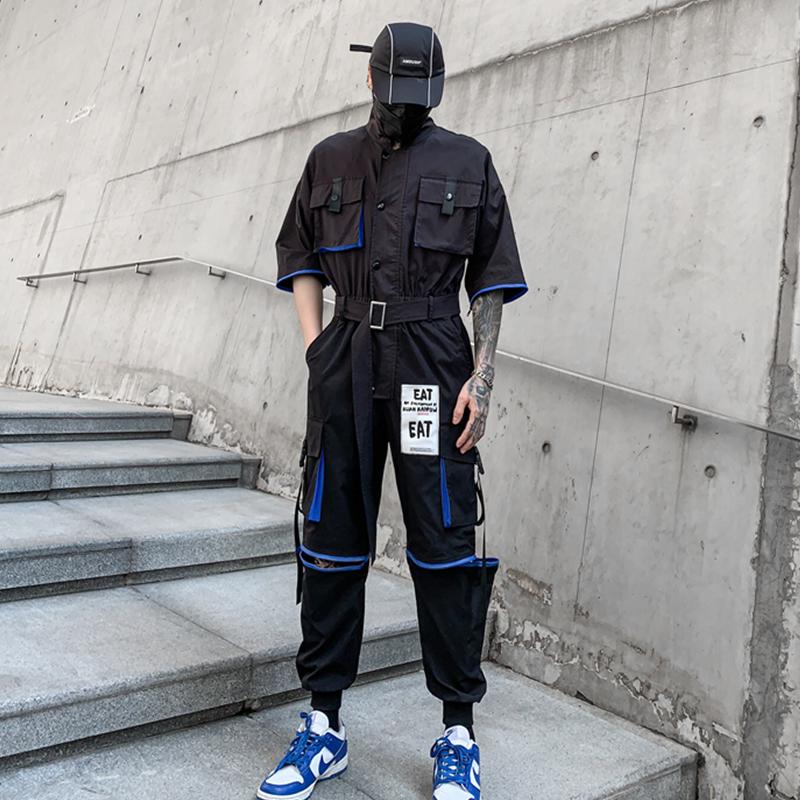 2025春夏工装机能风男士潮牌ins束脚休青春连体裤子K906P125,男装工装外套,星座101A-3