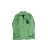 秋冬小西装男士宽松潮流ins荧光绿休闲PU皮西服外套XF19P125，男装西服套装，星座101A-3