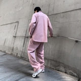 2025春季男直筒裤潮流工装裤长袖衬衫套装W189P75，男装衬衫，星座101A-3