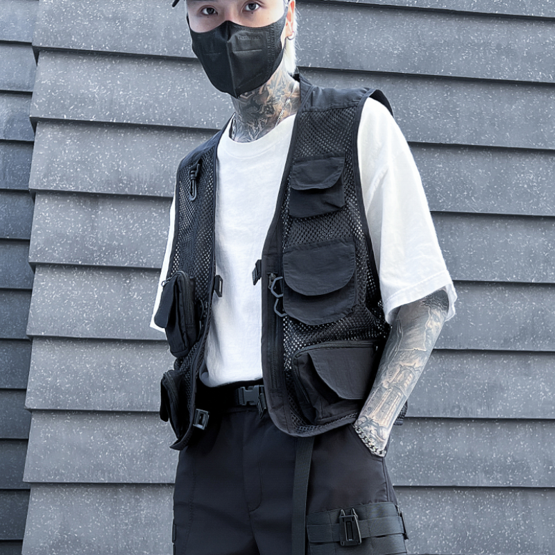 2025春夏新款宽松休闲立体工装袋马甲背心男潮流炸街MJ66P115，男装背心/马甲，星座101A-3