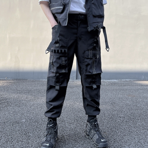 2025春季机能风伞兵工装裤男潮流宽松束脚休闲ins长裤 K936 P105图片